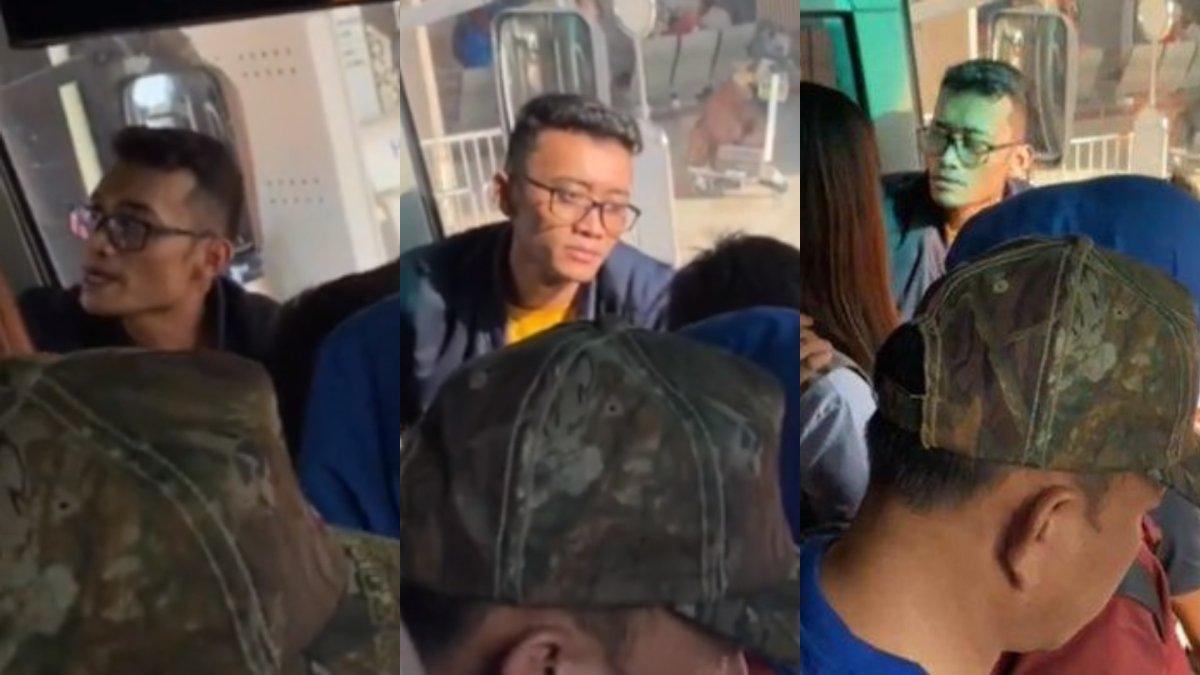 Aksi pria tiba-tiba ngamuk di dalam bus bandara, minta sopir menabrakkan busnya, isi tas mengejutkan.