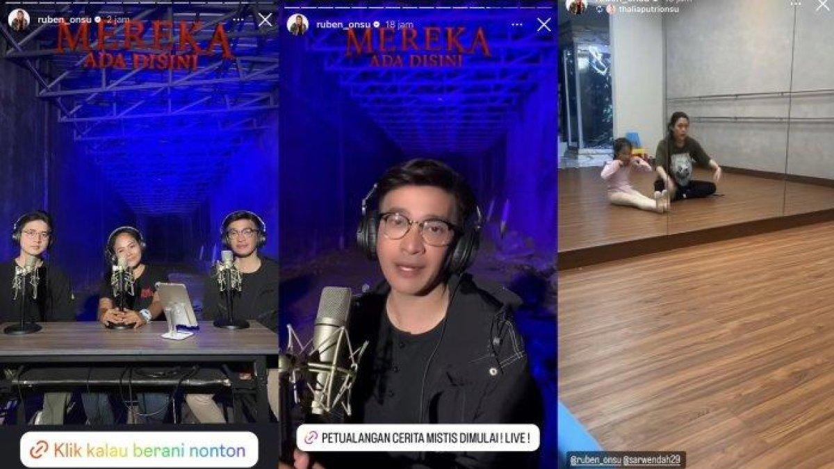Aktivitas Ruben Onsu syuting konten horor sepulang dari Korea Selatan. Tak pulang ke rumah baru temui Sarwendah dan anak-anak. Anak-anak berada di rumah baru bersama Sarwendah.