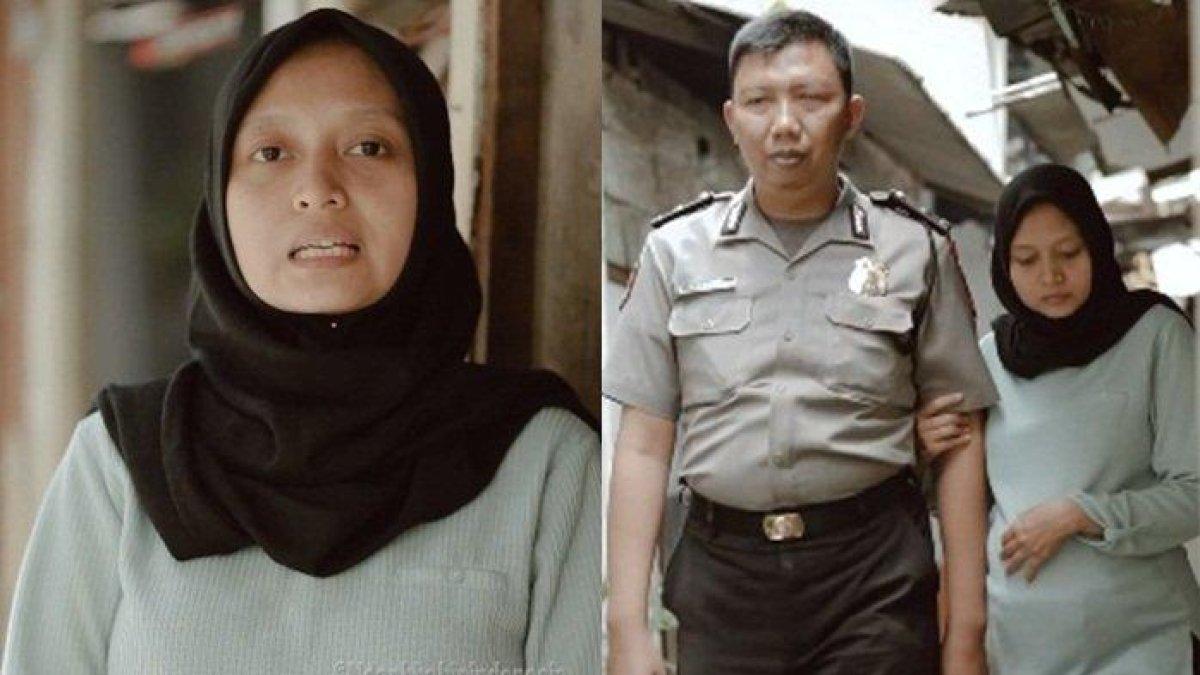 Alasan Linda ibu bhayangkari viral rela bekerja jadi cleaning service saat hamil besar demi bantu kehidupan keluarga.