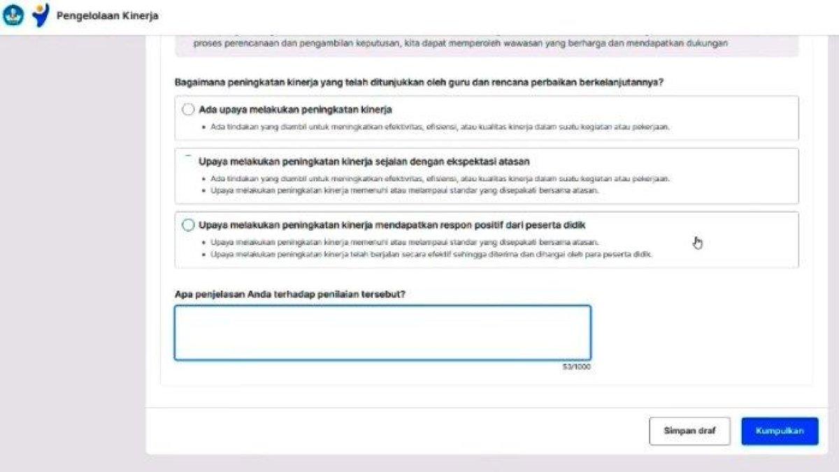 Amati kunci jawaban PMM 2024 Refleksi Tindak Lanjut Guru: Bagaimana peningkatan kinerja yang telah ditunjukkan oleh guru dan rencana perbaikan berkelanjutannya?