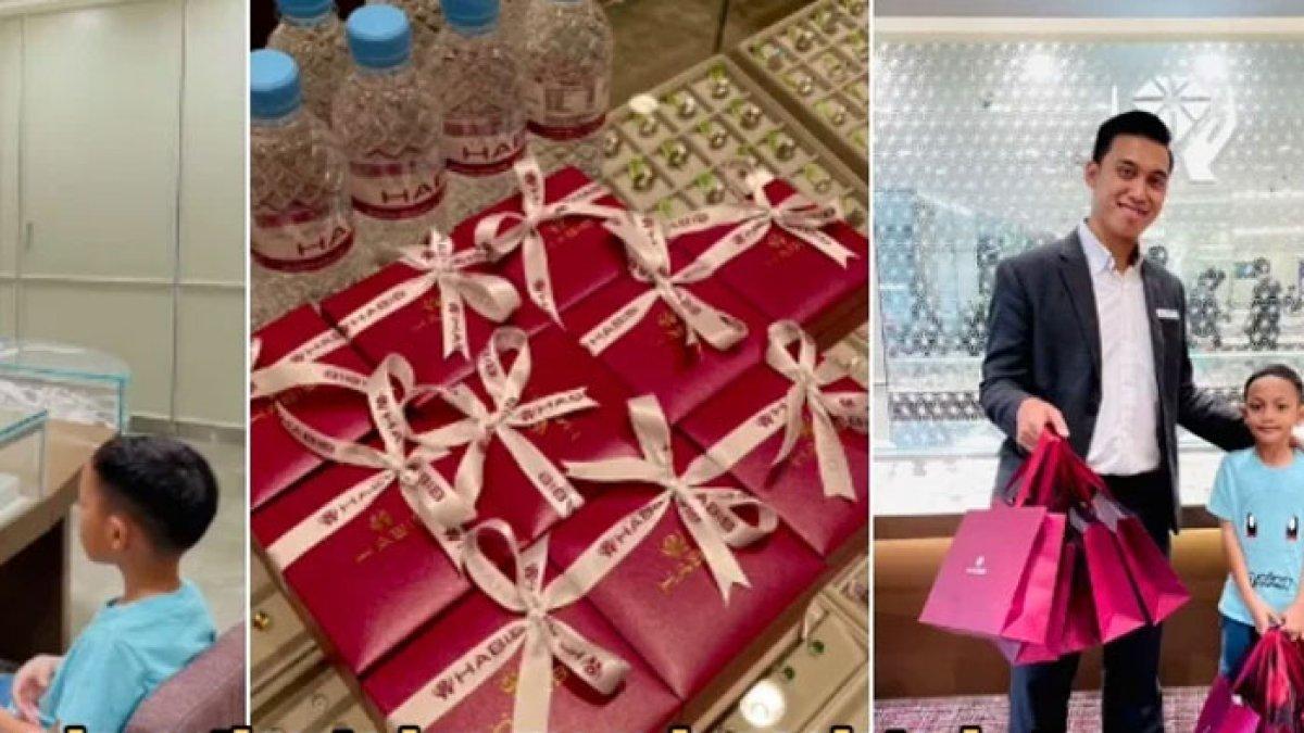 Anak 7 tahun borong 10 gelang emas untuk gurunya