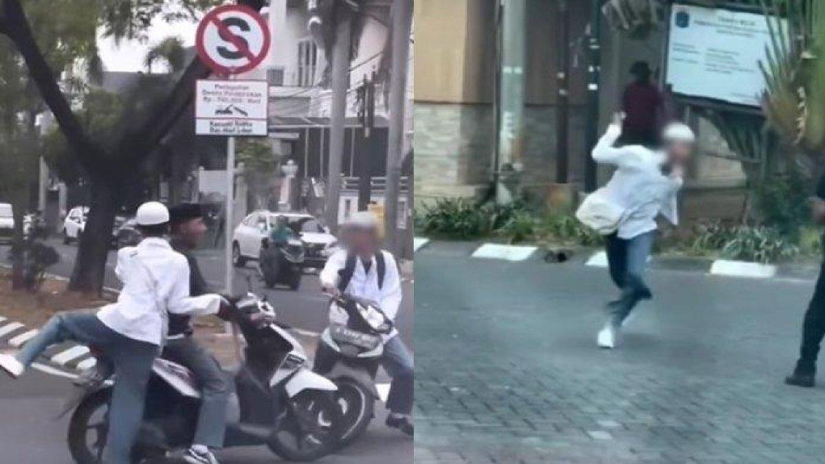 Anak SMA sabet celurit ke satpam di Jakarta Barat