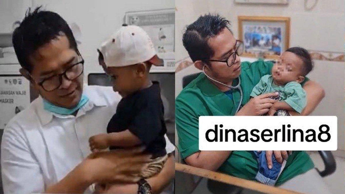 Anak kandung Dian, Daanish digendong dokter saat menjalani tes kesehatan, hari ini Rabu, (20/9/2023) dirujuk ke rumah sakit.