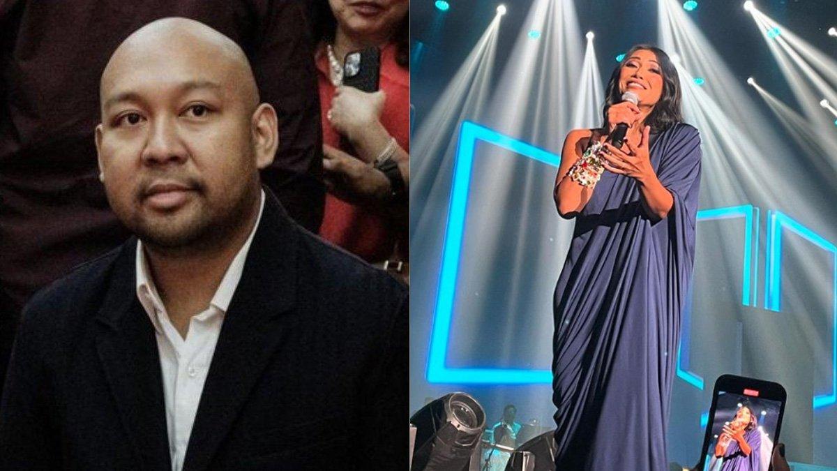 Anggun C Sasmi pakai gaun rancangan Didit Hediprasetyo di konsernya a