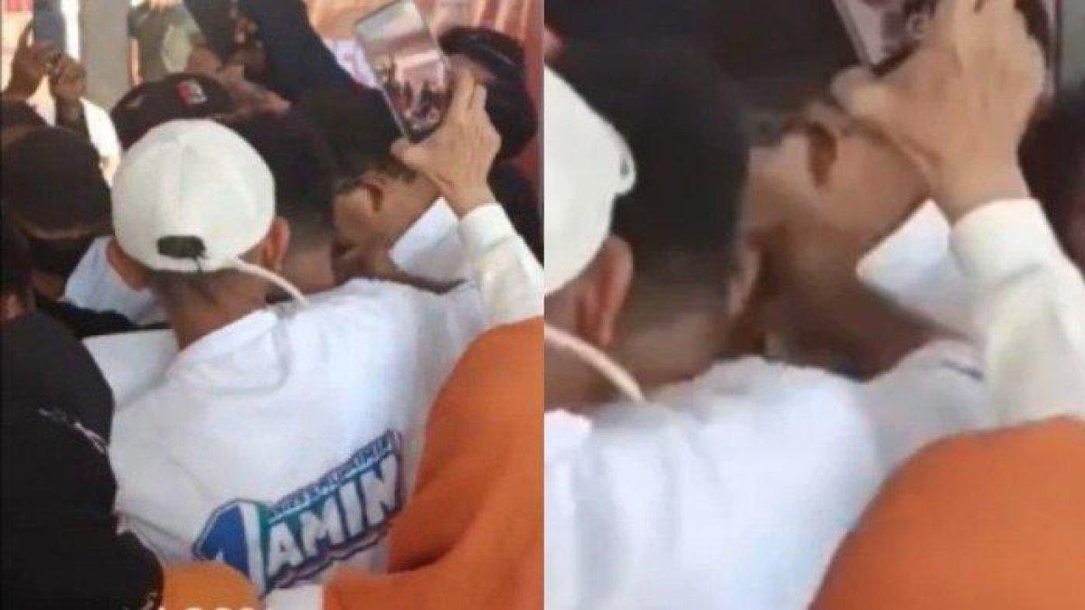 Detik-detik Capres nomor urut 1, Anies Baswedan ditampar saat kampanye di Pontianak, Kalimantan Barat, Selasa (26/12/2023)