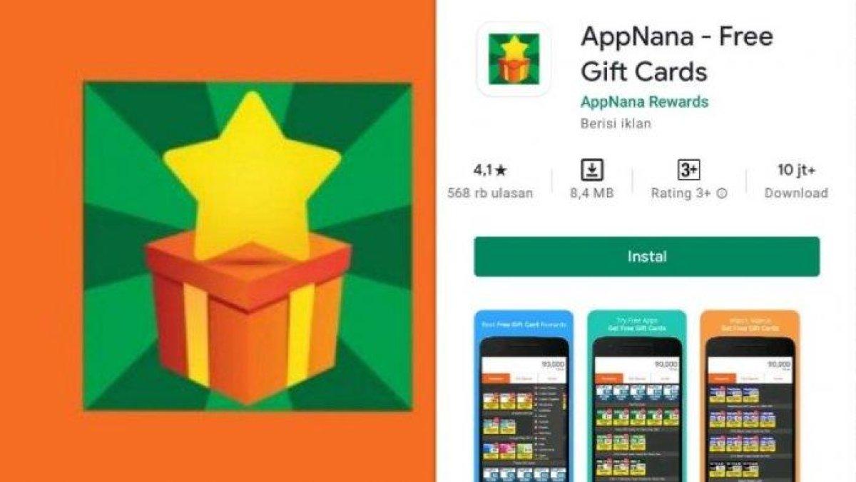 Aplikasi penghasil uang AppNana