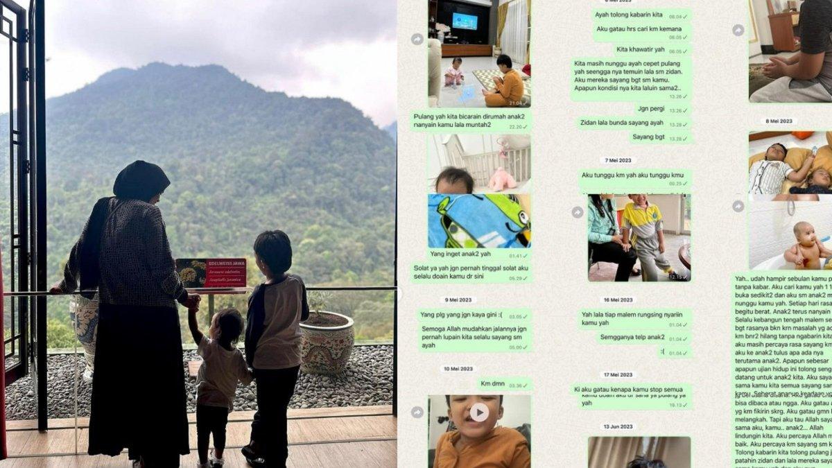 Aprila Majid berkali-kali mengirim chat untuk suaminya yang hilang tanpa jejak