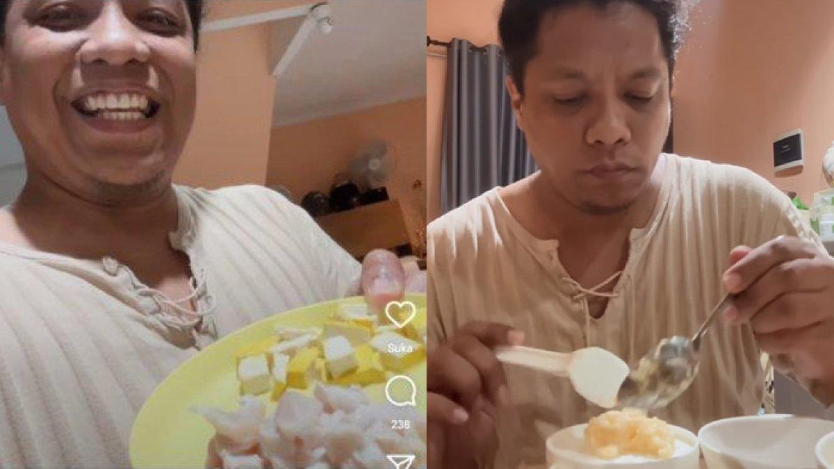 Arie Kriting buatkan MPASI untuk anaknya