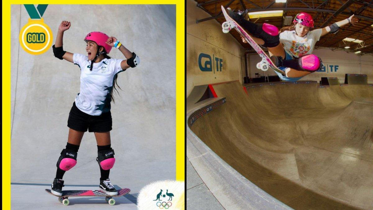 Arisa Trew, gadis 14 tahun peraih medali emas di Olimpiade 2024.