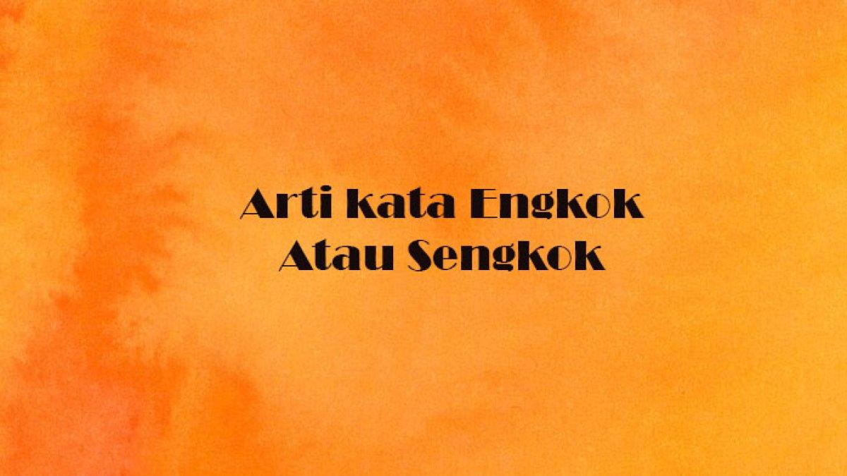 Engkok Apa Arti Engkok atau Sengkok Istilah Viral TikTok? Berasal dari Bahasa ...