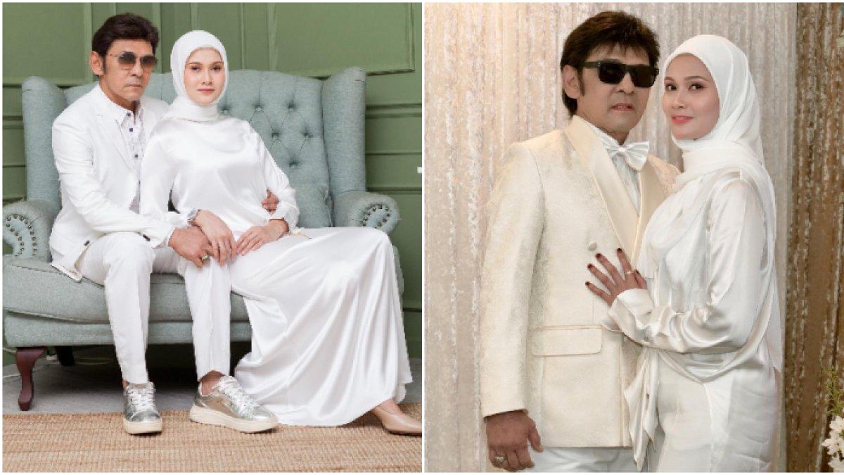 Artis Jamal Abdillah dengan istrinya Zai Izzati