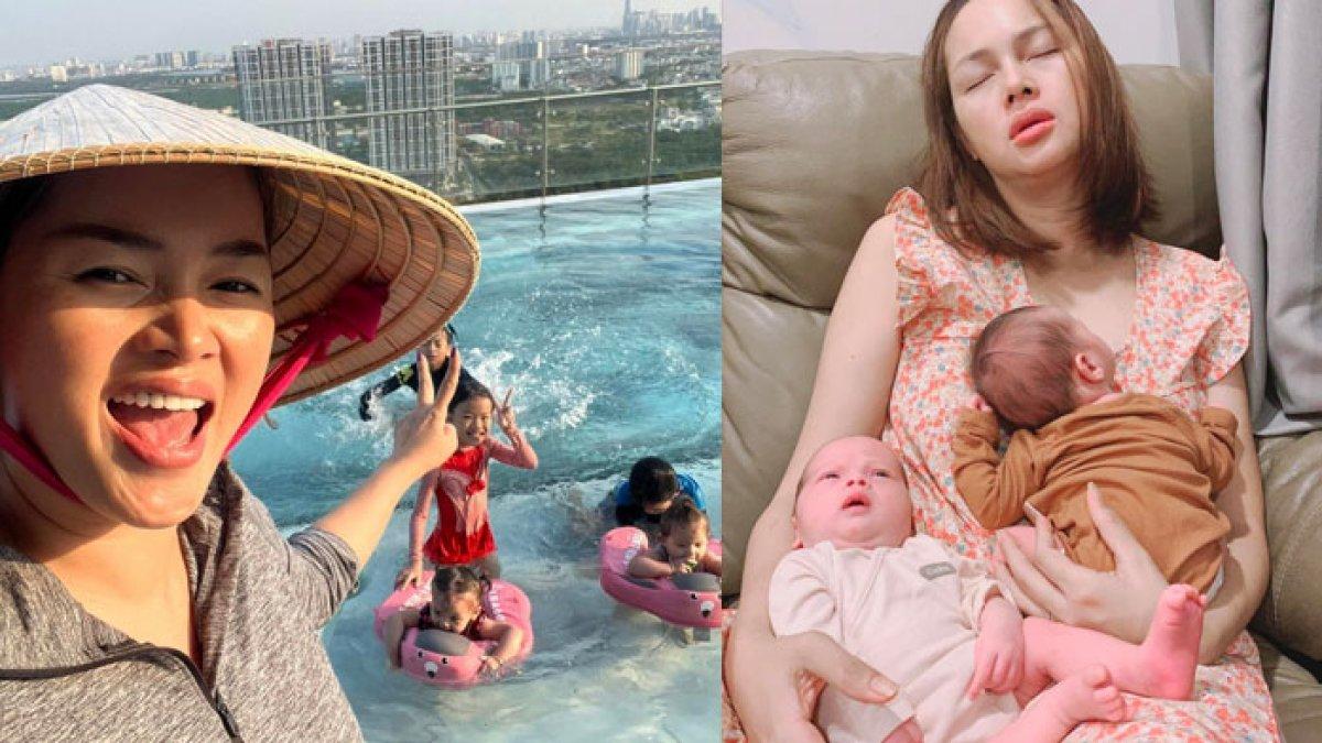 Artis mundur dari dunia hiburan, jadi ibu tunggal urus lima anak (eva.vn)