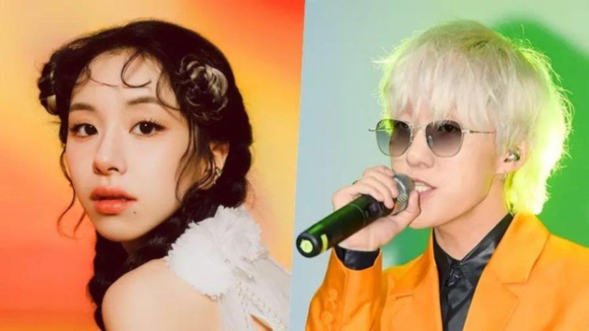 Artis musik Chaeyoung TWICE (kiri) dan Zion T. berpacaran.