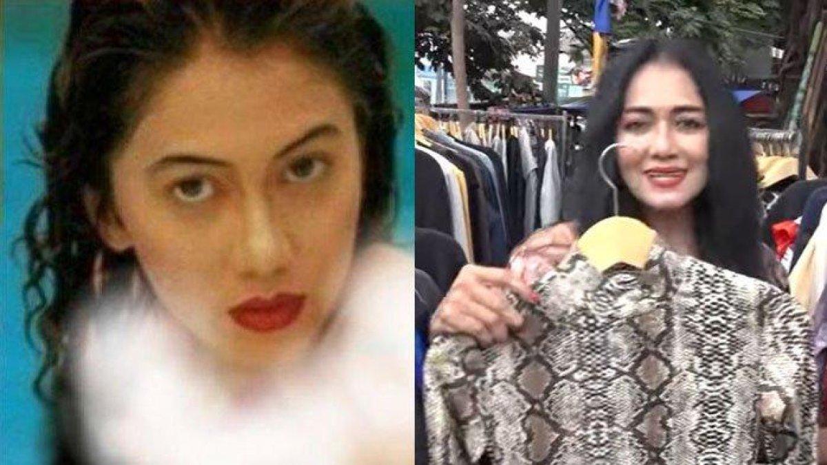 Artis saat jualan baju di pinggir jalan