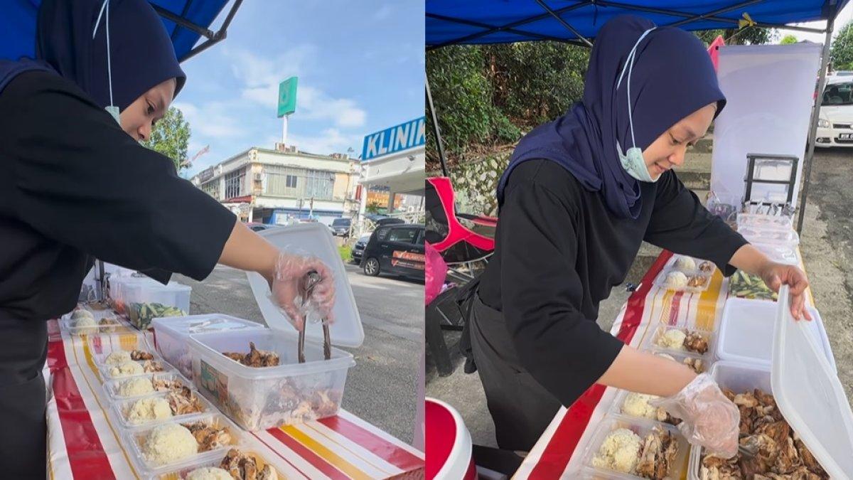 Artis sinetron kini jual nasi ayam pinggir jalan