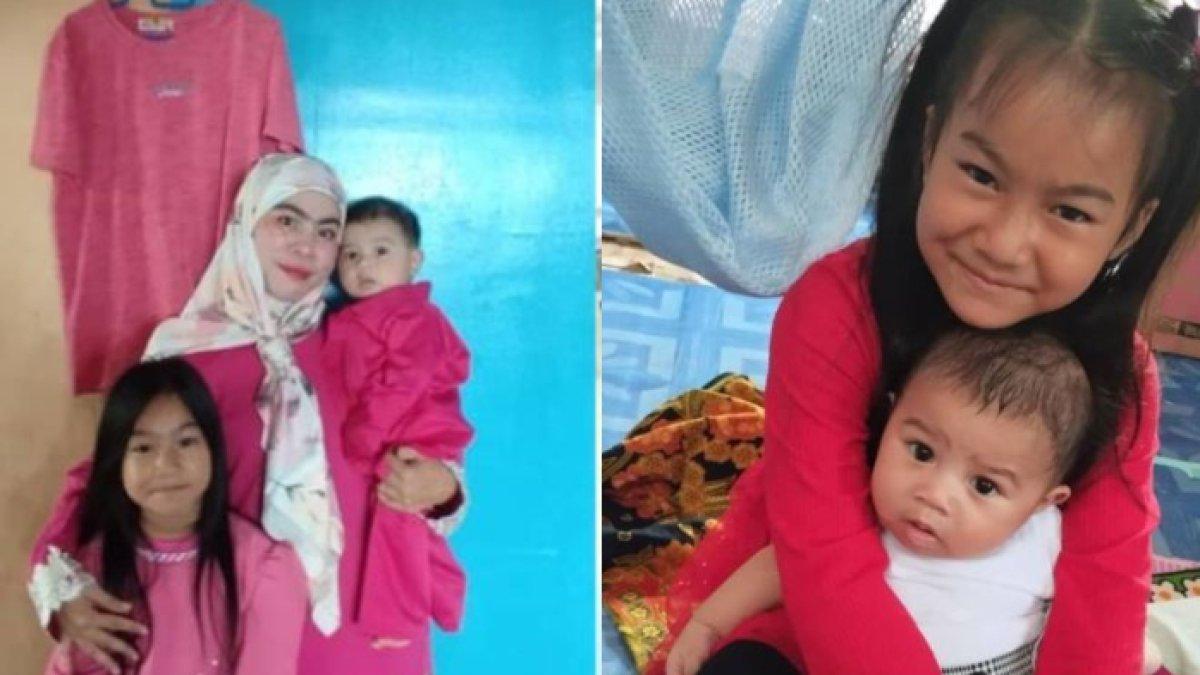 Asniah kini berjuang hidup bersama dua anaknya