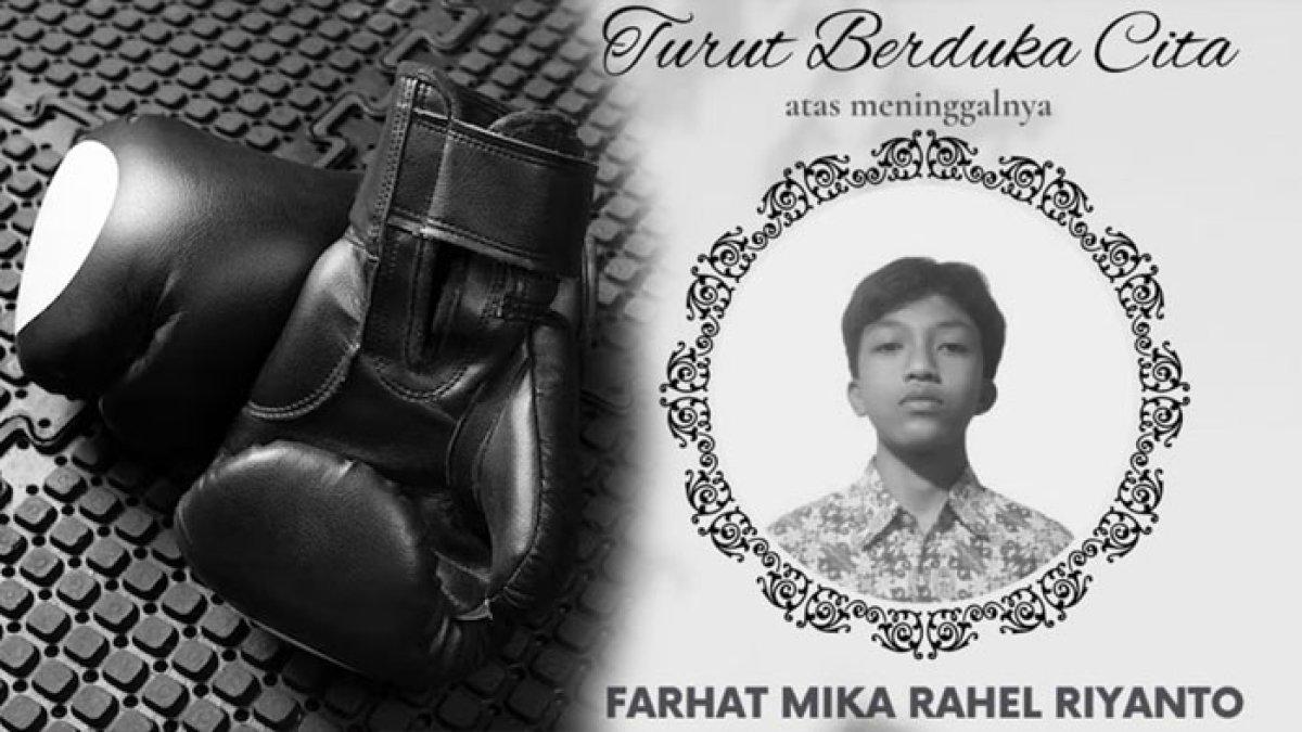 Atlet tinju asal Bondowoso, Jawa Timur, Farhat Mika Rahel Riyanto (15), meninggal dunia usai bertanding di Auditorium Undar Jombang, di Porprov Jatim