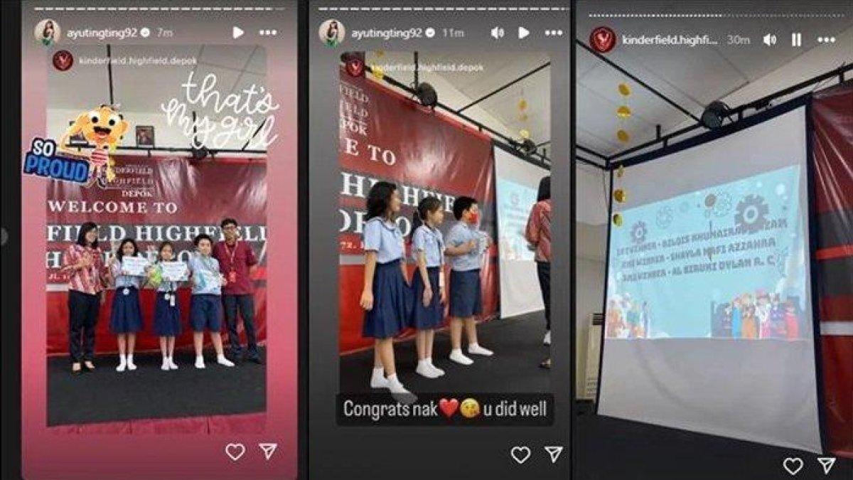 Ayu Ting Ting bangga pada pencapaian Bilqis Khumairah Razak yang ternyata jago akademik seperti calon ayah sambungnya, Lettu Muhammad Fardhana.