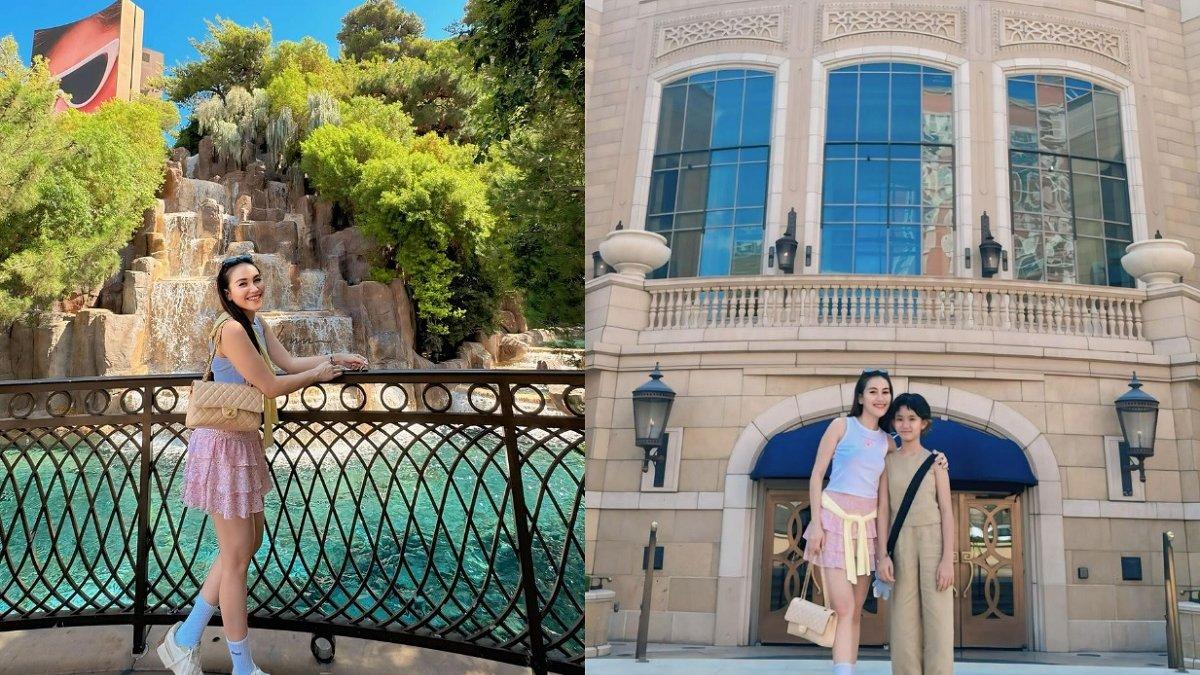 Ayu Ting Ting dan Bilqis liburan ke Las Vegas, Amerika Serikat