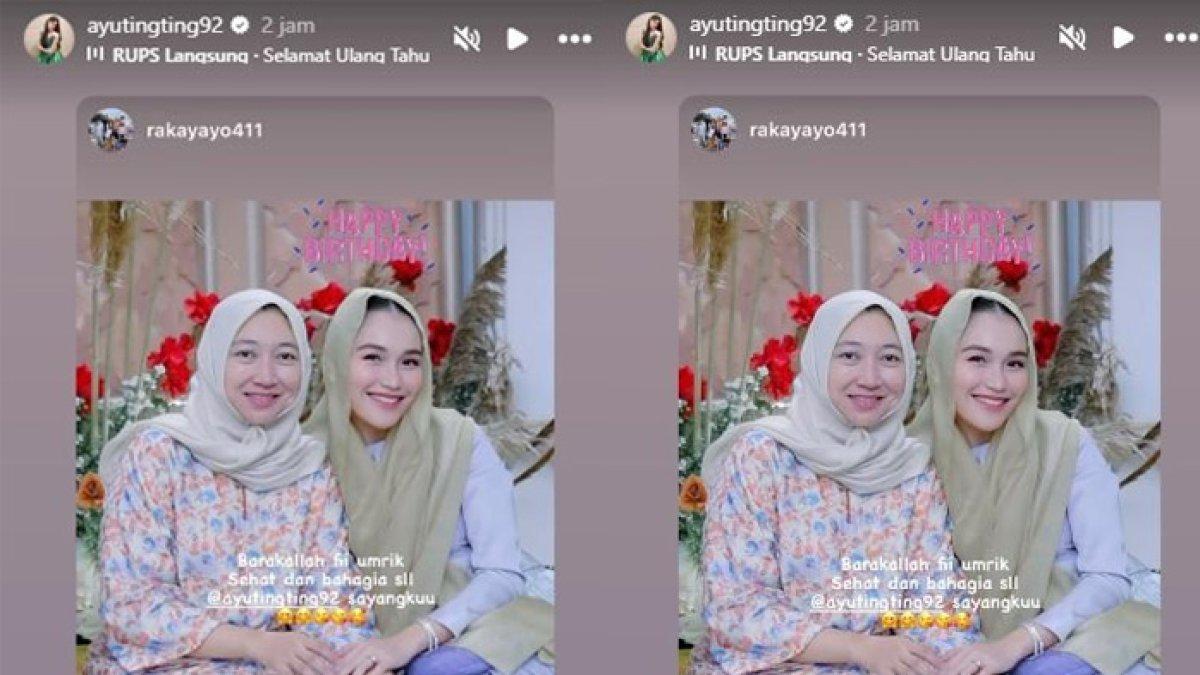 Ayu Ting Ting dapat ucapan ulang tahun dari ibunda Muhammad Fardana