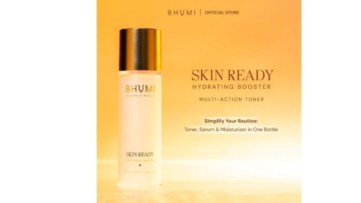TONER BIKIN LEMBAP - Foto produk BHUMI Skin Ready Hydrating Booster , diolah dari bhumi.co.id, Rabu (19/3/2025). Berikut rekomendasi toner yang bisa memberi kelembapan ekstra selama bulan puasa.