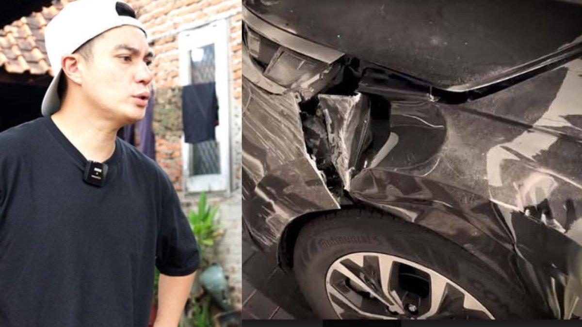 Baim Wong alami kecelakaan, mobil ringsek