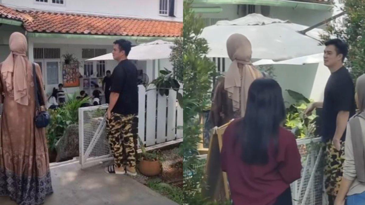 Baim Wong dan Paula Verhoeven sedang menunggui anak di sekolah
