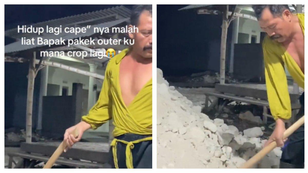Kelakuan random bapak yang pakai outer anaknya dengan warna lime, terlihat seksi