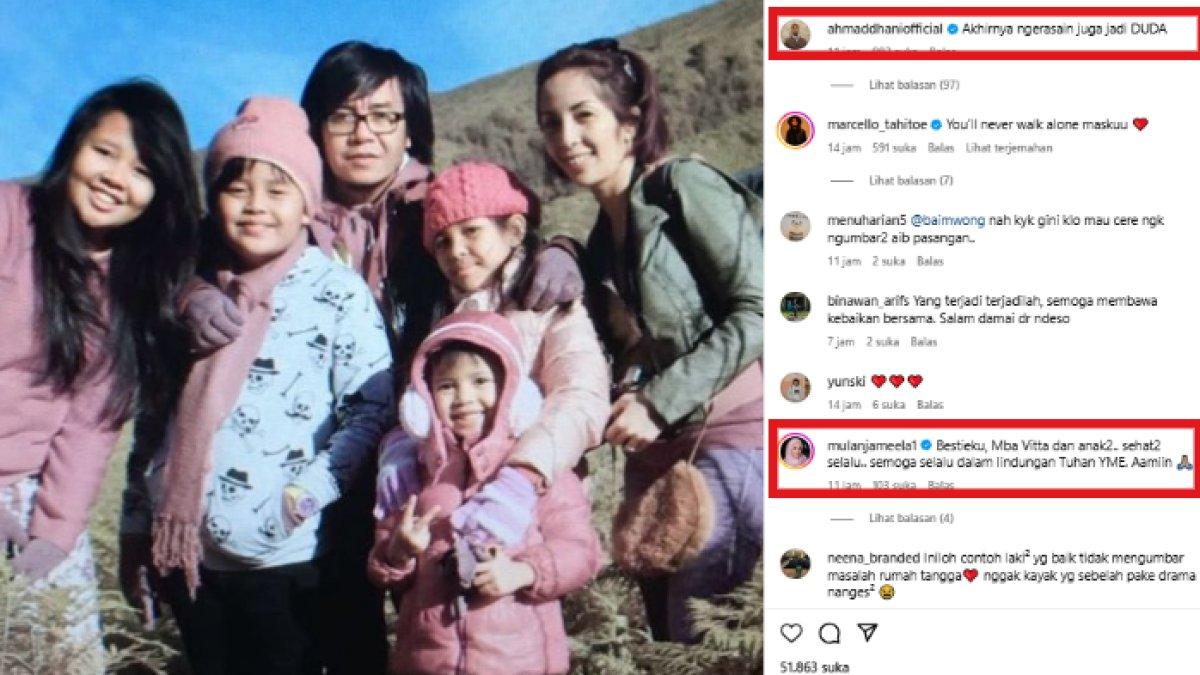 Beda reaksi Ahmad Dhani dan Mulan Jameela saat Ari Lasso umumkan cerai dari Vitta Dessy