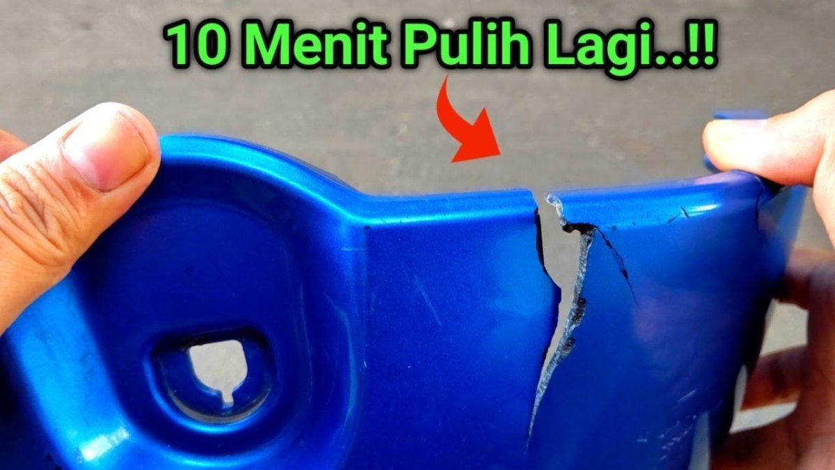 Beginilah cara memperbaiki body motor yang pecah dalam waktu 10 menit saja, bisa pulih kuat lagi.