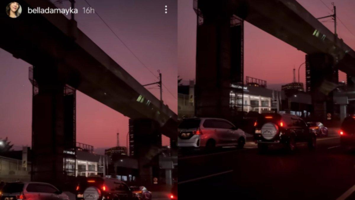 Bella Damaika sempat unggah video di story