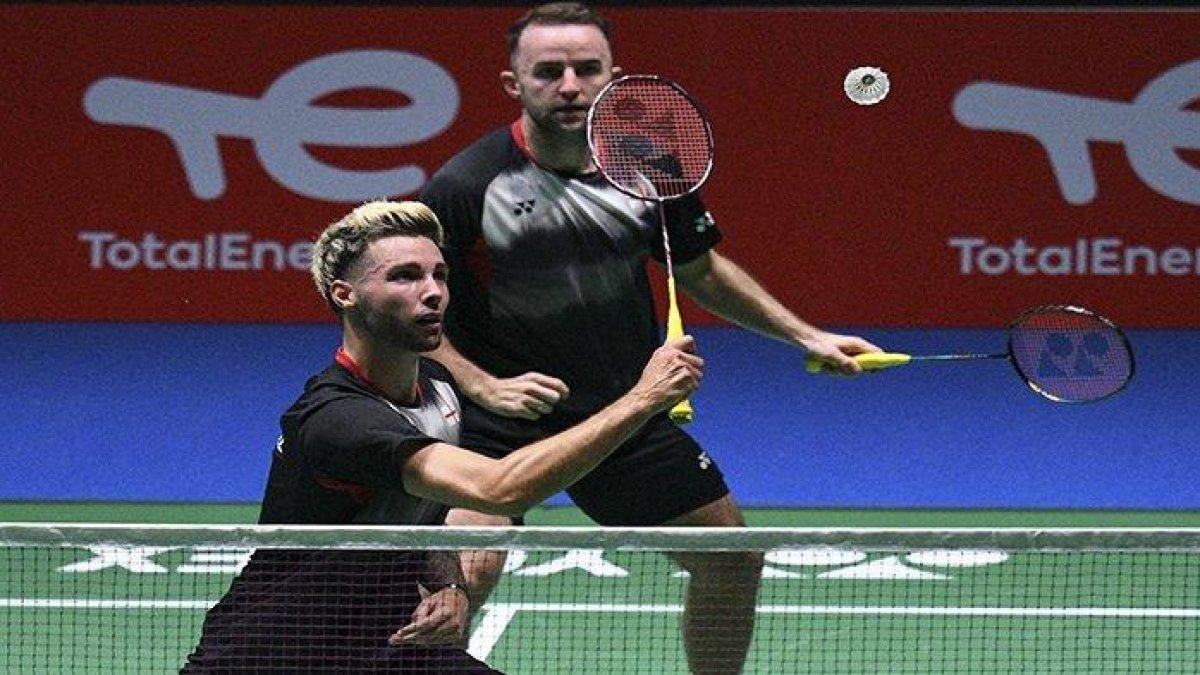 Ben Lane (belakang kanan) dan Sean Vendy dari Inggris. Cek Skuad Inggris di Piala Thomas 2024.