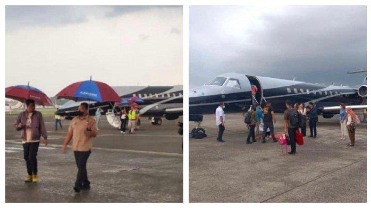 Beredar foto Walikota Medan sekaligus menantu Presiden Jokowi, Bobby Nasution turun dari jet pribadi bersama istrinya, Kahiyang Ayu. Roy Suryo menyebut foto tersebut diambil di Bandara Suwondo, Medan pada 19 Februari 2023. Dia mengungkapkan jet pribadi itu adalah Embraer Legacy 650 dengan kode VP-CLL.