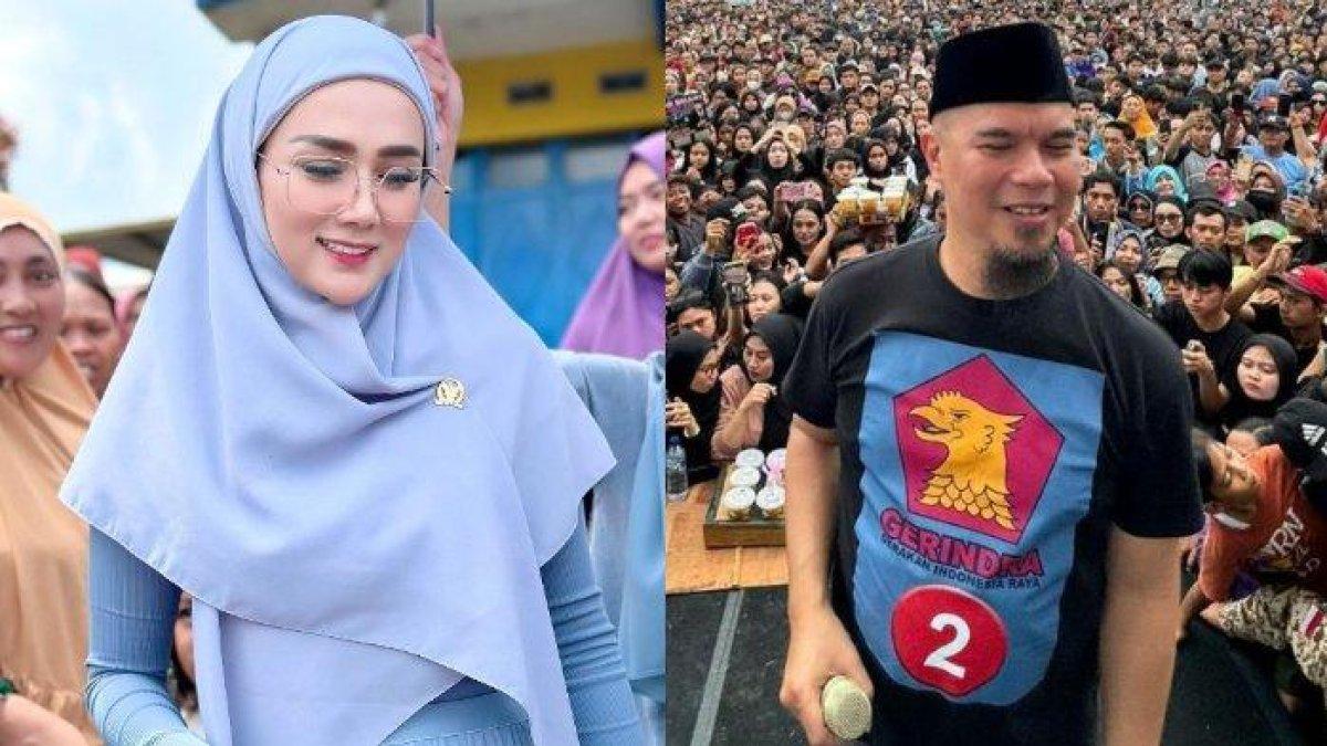 Berikut hasil suara sementara pasangan caleg artis Ahmad Dhani dan Mulan Jameela