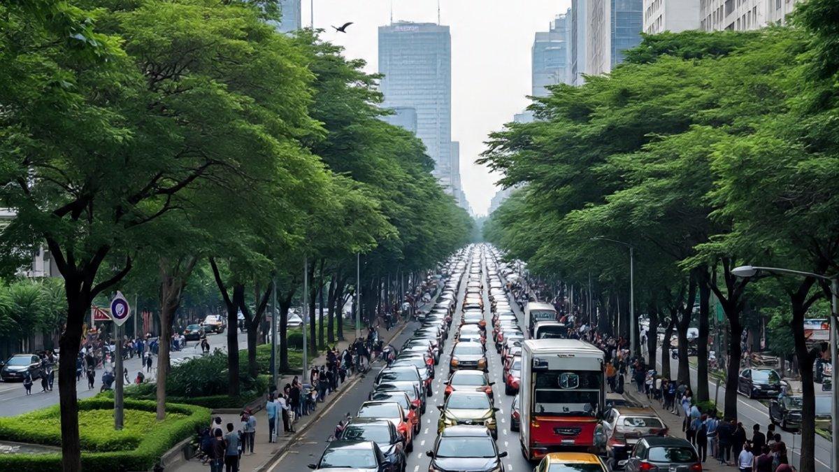 Berikut ini 4 kota yang dinobatkan paling macet di Indonesia, juaranya bukan Jakarta atau Surabaya, jarak 10 KM butuh waktu setengah jam lebih.(Ilustrasi)