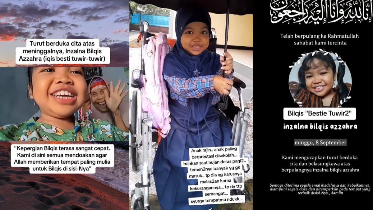 Bilqis bocah yang sempat viral meninggal dunia