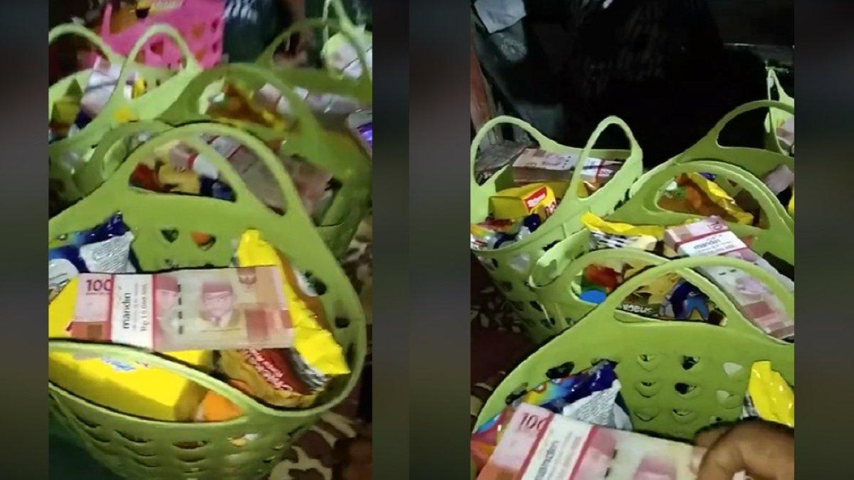 Bingkisan Maulid Nabi ada uang segepok dan paket sembako