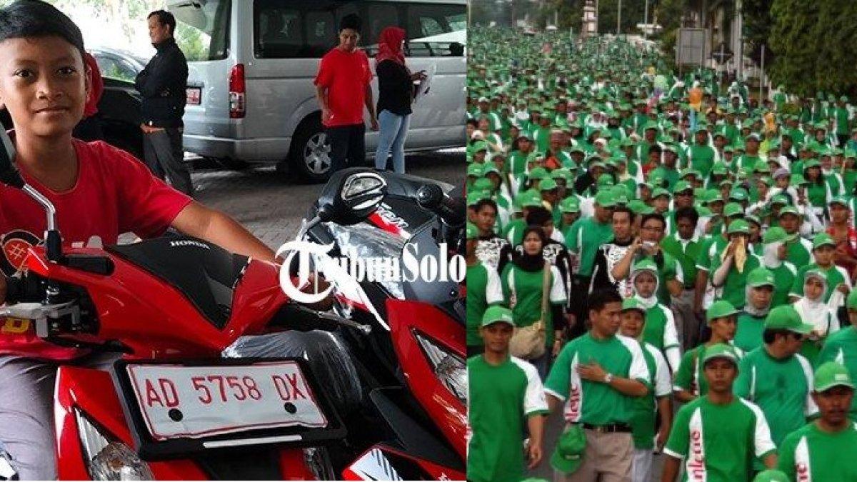 Bocah 10 tahun menang undian sepeda motor saat ikuti gerak jalan