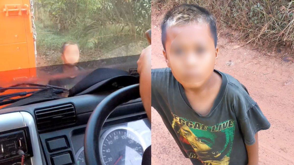 Bocah diduga mau malak sopir truk, ngamuk saat direkam