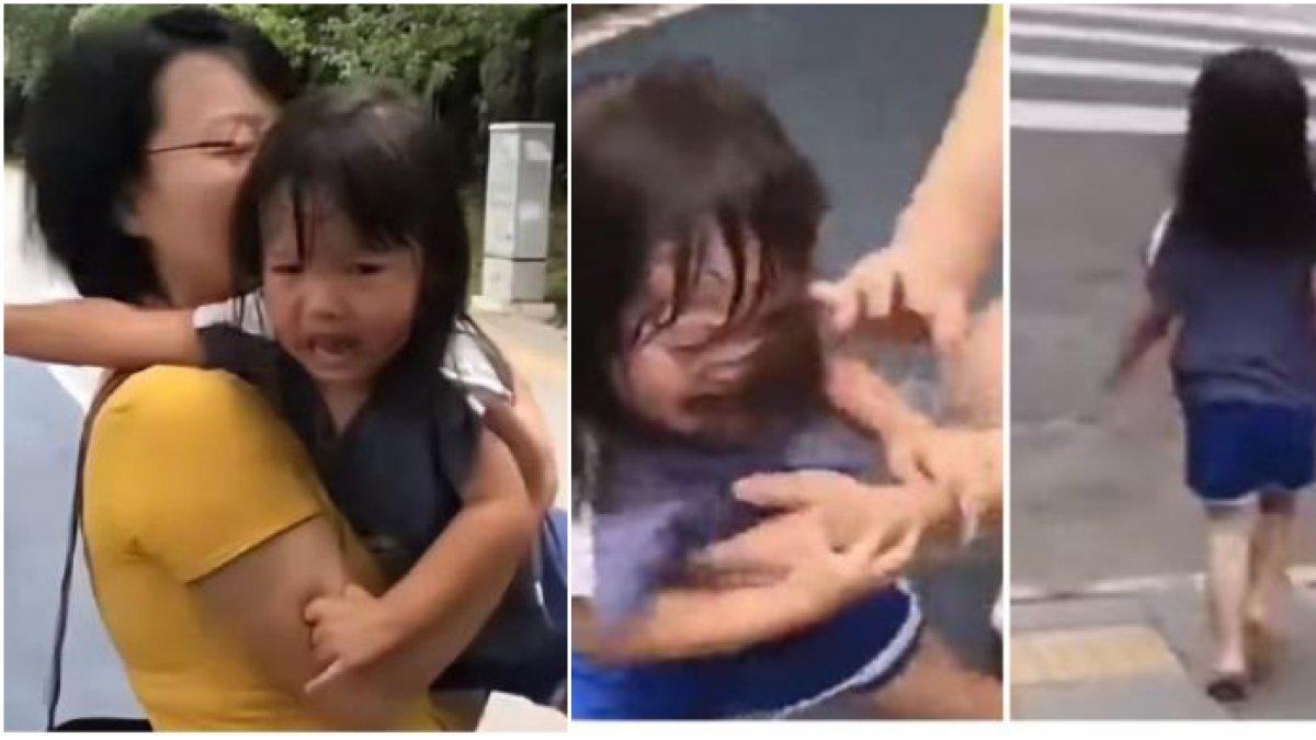 Anak nangis kejar pengasuhhnya.