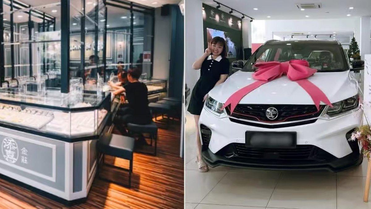 Bonus akhir tahun, wanita ini dapat mobil dari perusahaan.