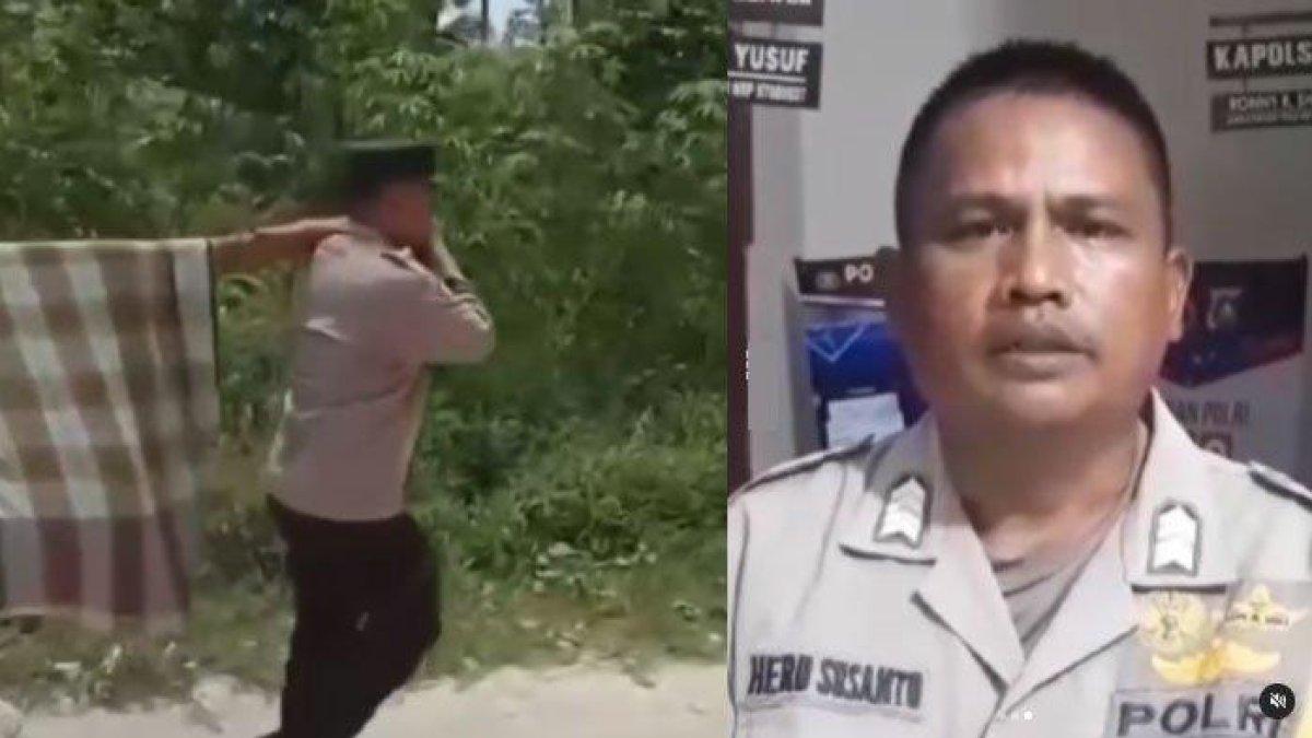 Bripka Heru, polisi di Riau rela jalan 3 km tandu ibu yang mau melahirkan