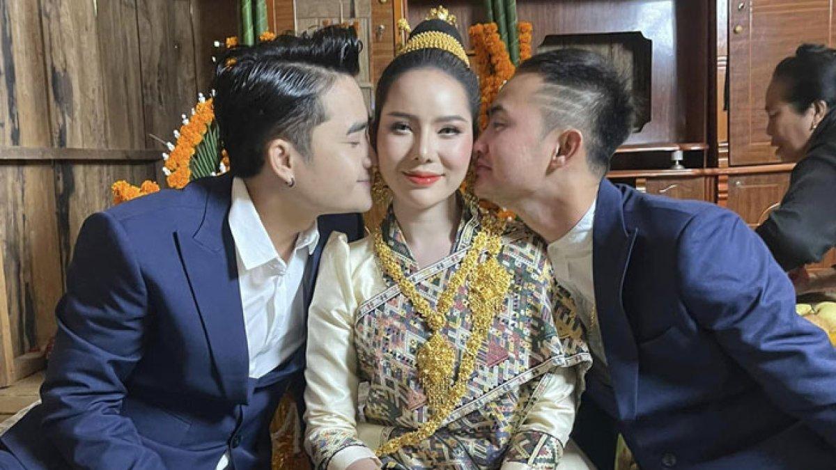 Bukan poliandri, ini fakta di balik potret wanita diapit 2 pria tampan