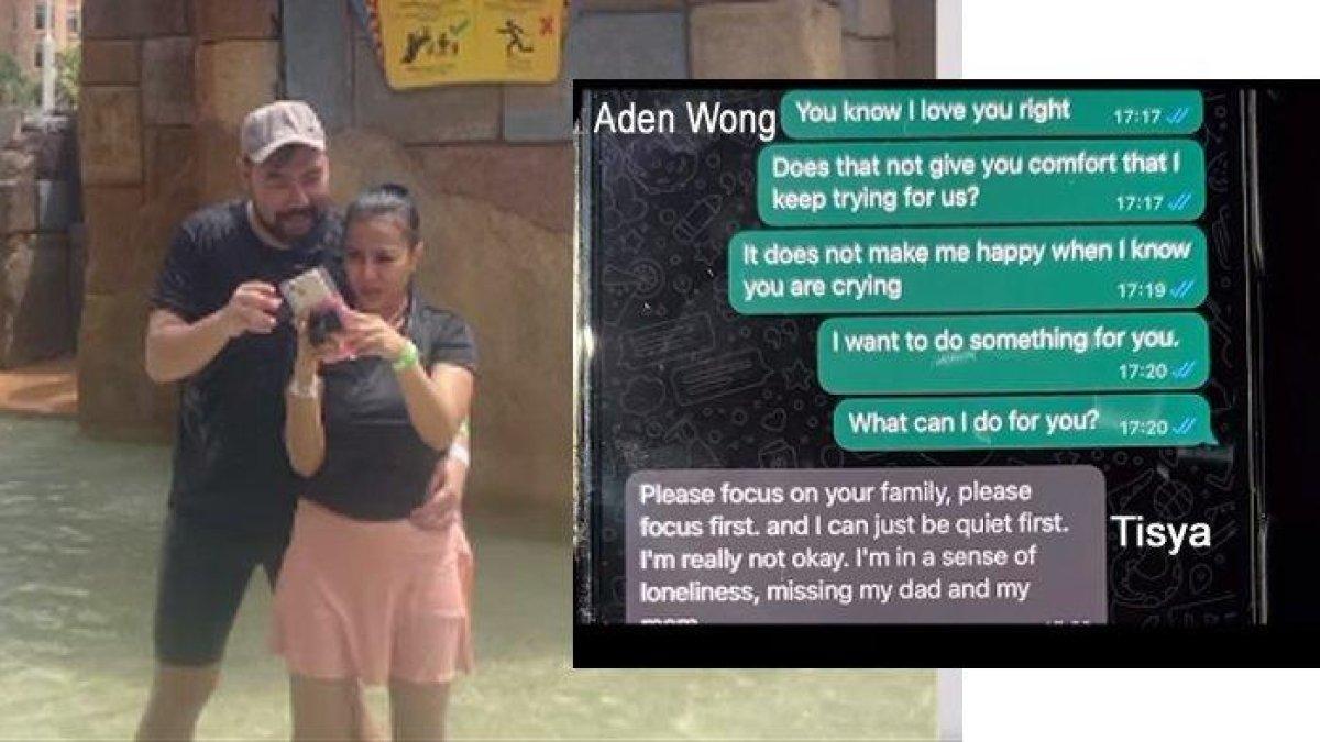 Bukti perselingkuhan Aden Wong dengan pedangdut Tisya Erni yang diunggah istri sah Aden, Amy