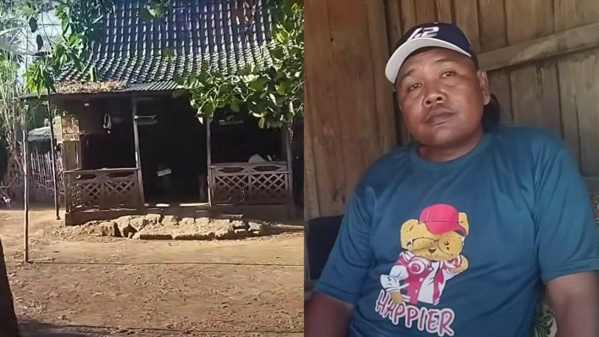 Busairi, pria beristri dua tinggal di satu gubuk.