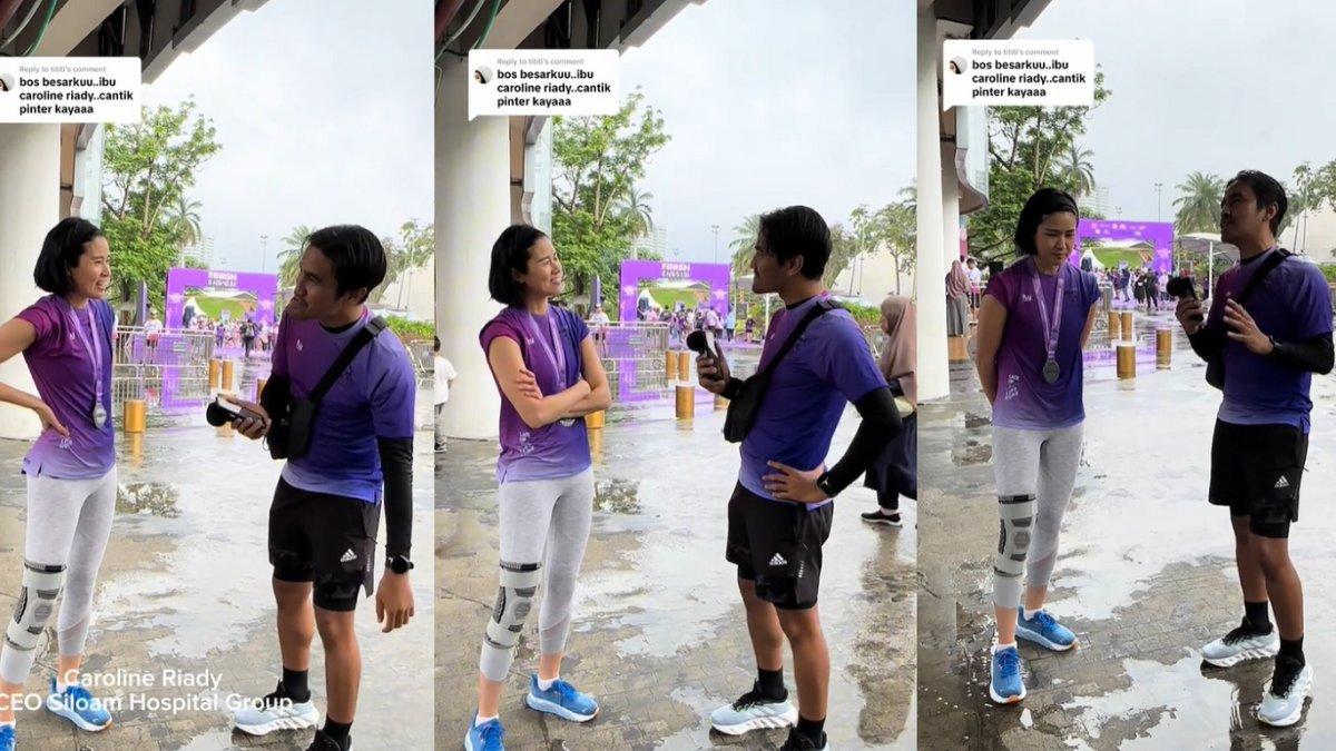 CAROLINE RIADY VIRAL - Pertemuan Caroline Riady denga Bayubeha, pria yang merekamnya pulang naik helikopter. Caroline Riady mengungkap kekagetannya karena videonya viral