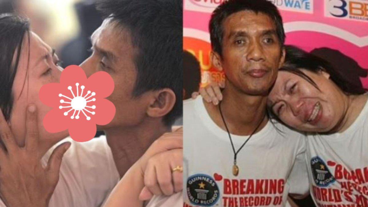 CIUMAN TERLAMA DUNIA - Pasangan suami istri ini sempat viral setelah berhasil memecahkan rekor ciuman terlama di dunia, kini malah bercerai