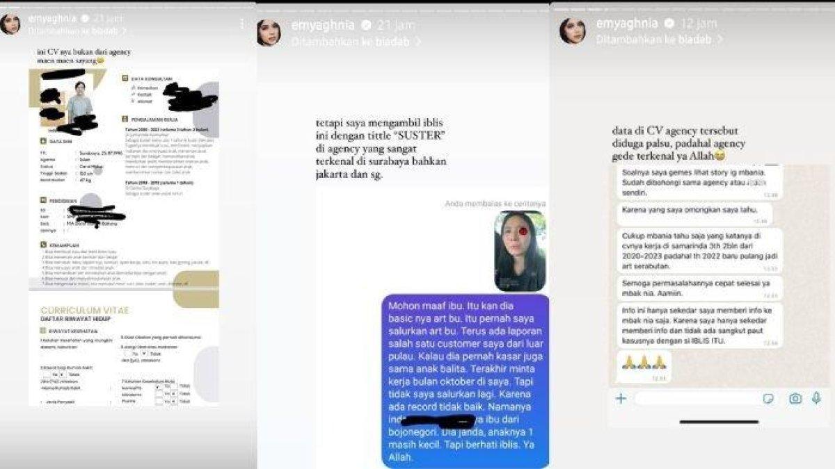 CV IPS, pengasuh anak Aghnia Punjabi