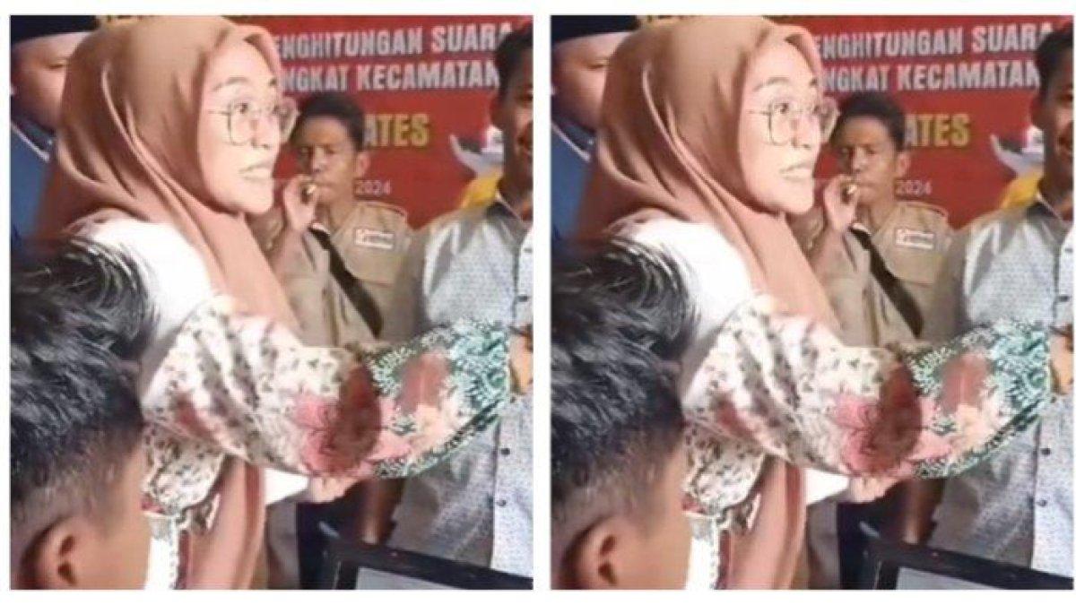 Caleg Ayunda Ratna Amelia marah saat suarany nol di TPS sendiri