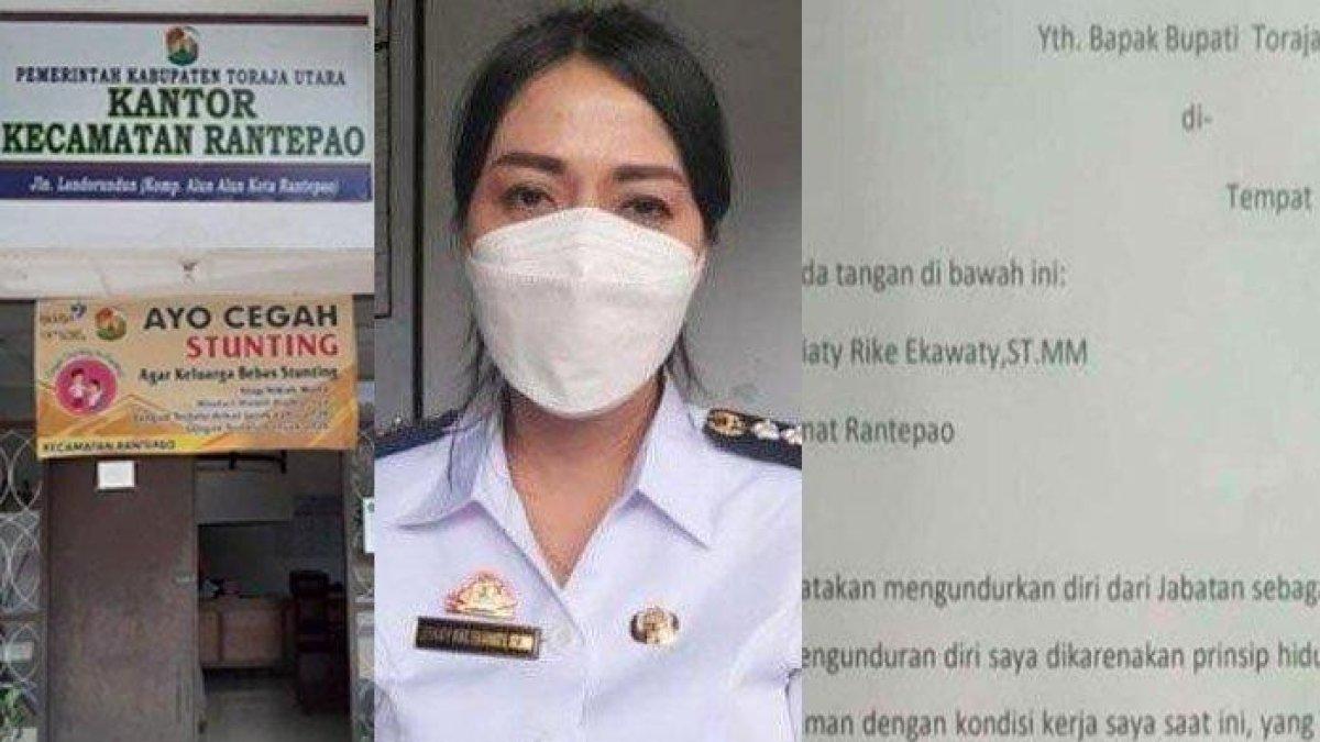 Camat Rantepao, Jeniaty Rike Ekawaty benar-benar mengundurkan diri